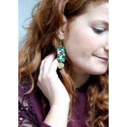 Boucles d'oreilles pendanttes - 821 - Collection Camo