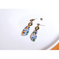 Boucles d'oreilles clous - 802 - Motif Anthemion