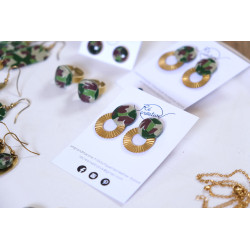 Boucles d'oreilles créole - 820 - Collection Camo
