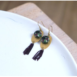Boucles d'oreilles pendantes - 822 - Collection Camo