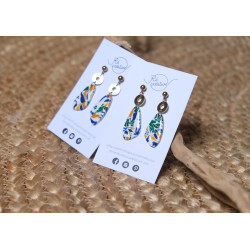 Boucles d'oreilles clous - 802 - Motif Anthemion