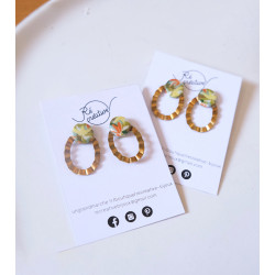 Boucles d'oreilles ondulées - 825 - Collection Aloe