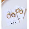 Boucles d'oreilles ondulées - 825 - Collection Aloe