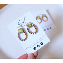 Boucles d'oreilles ondulées - 825 - Collection Aloe