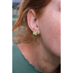 Boucles d'oreilles ondulées - 825 - Collection Aloe