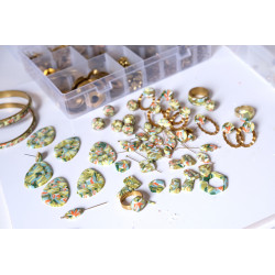 Boucles d'oreilles ondulées - 825 - Collection Aloe