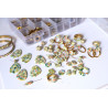 Boucles d'oreilles ondulées - 825 - Collection Aloe