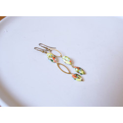 Boucles d'oreilles pendantes - 826 - Collection Aloe
