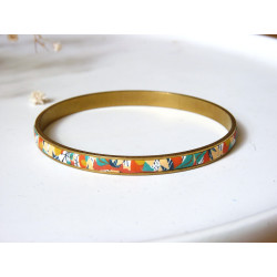 Bracelet jonc fait main - créateur motif géométrique