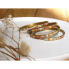 Bracelet jonc fait main - créateur motif géométrique