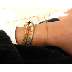 Bracelet jonc fait main - créateur motif géométrique