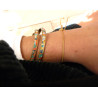 Bracelet jonc fait main - créateur motif géométrique