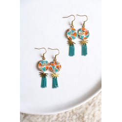 Boucles d'oreilles pendantes - 771 - Collection Opaline