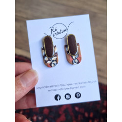 Boucles d'oreilles clou - Collection Ecorce