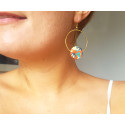 Boucles d'oreilles créole - 630 - Collection Hexa