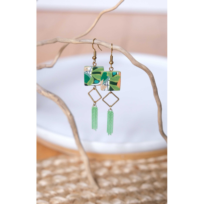 Boucles d'oreilles pendantes - 805 - Motif Adèle Boucles d'oreilles pendantes - 805 - Motif Adèle