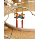 Boucles d'oreilles pendantes - 628 - Collection Hexa