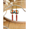 Boucles d'oreilles pendantes - 628 - Collection Hexa