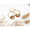 Boucles d'oreilles créole - 630 - Collection Hexa