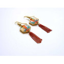 Boucles d'oreilles pendantes - 628 - Collection Hexa