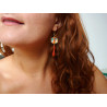 Boucles d'oreilles pendantes - 628 - Collection Hexa