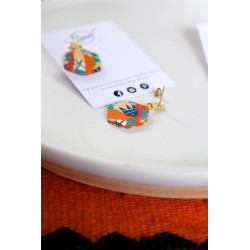 Boucles d'oreilles pendantes - 631 - Collection Hexa