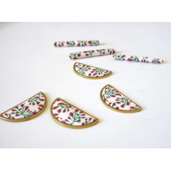 Boucles d'oreilles demi-lune - 598 - Motif Lisalie