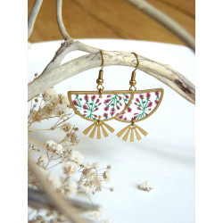 Boucles d'oreilles demi-lune - 598 - Motif Lisalie