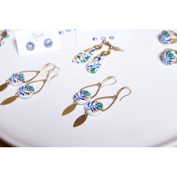 Boucles d'oreilles pendantes - 779 - Collection Anthemion