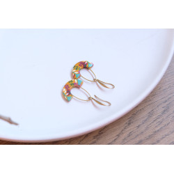 Boucles d'oreilles pendantes - 795 - Collection Jungle