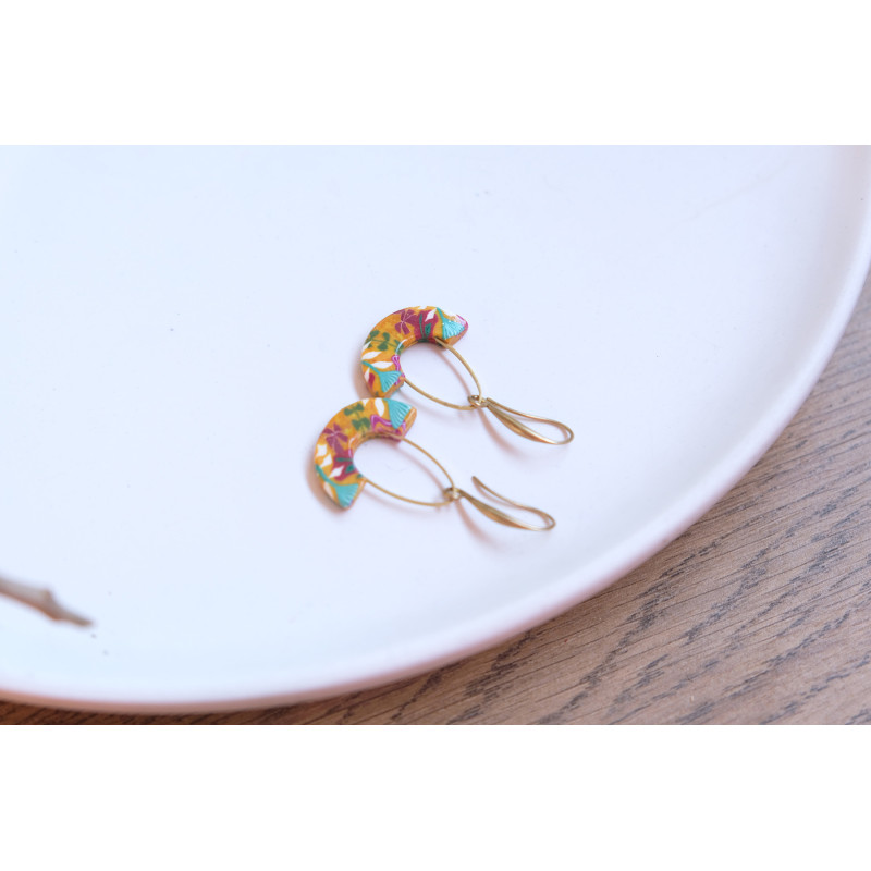 Boucles d'oreilles pendantes - 795 - Collection Jungle