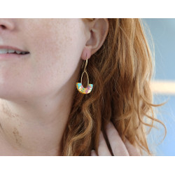 Boucles d'oreilles pendantes - 795 - Collection Jungle