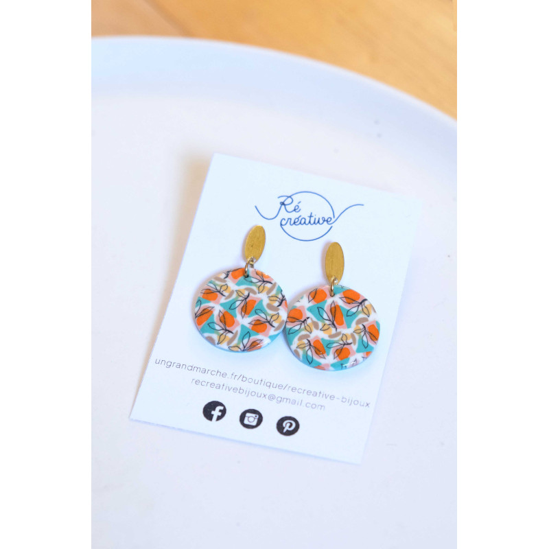 Boucles d'oreilles cercles - 772 - Collection Opaline
