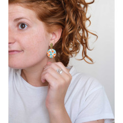 Boucles d'oreilles cercles - 772 - Collection Opaline